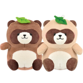 A pair of plush raccoon keychains for you and a friend - or double the delight for you alone. Magnetic cheeks allow for these 2 cutie buds to nuzzle together, attached at the face. The Raccoon Twins Magnetic Hanging Plushies fit in the palm of your hand. Comes with a ball chain for attaching to keychains, rearview mirrors, and the like.